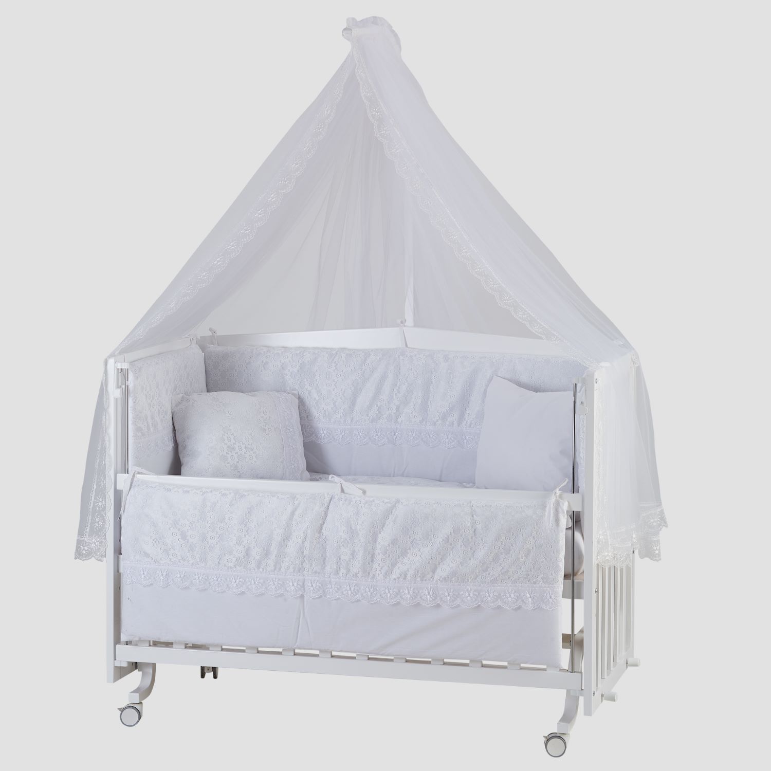 Belis 9176 Linens Lux Bebek Uyku Seti Beyaz Ilke Bebe